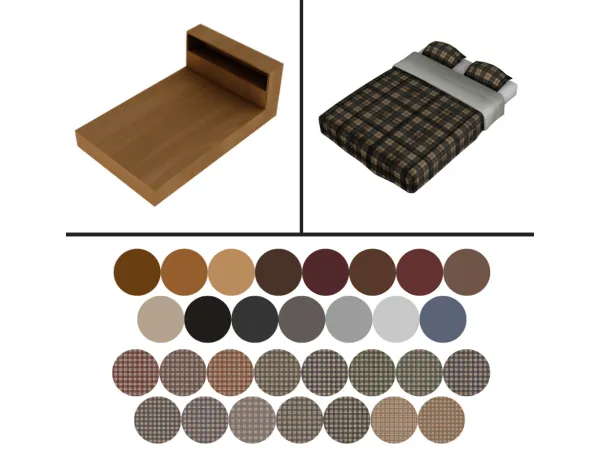 Maxis Match bookish bed set by weindenburg - The Sims 4 Custom Content