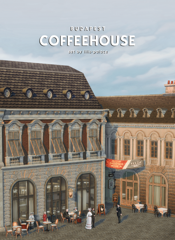 Maxis Match COFFEEHOUSE Set by simsfinds - The Sims 4 Custom Content