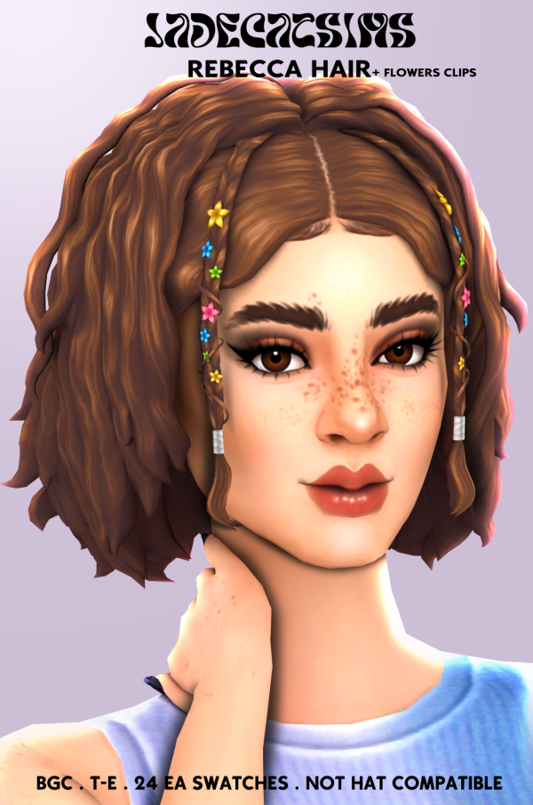 Maxis Match REBECCA Hairstyle by simsfinds - The Sims 4 Custom Content