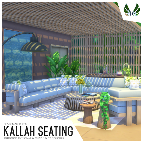 Maxis Match Kallah Seating Outdoor Sectional and Chaise by simsfinds - The Sims 4 Custom Content