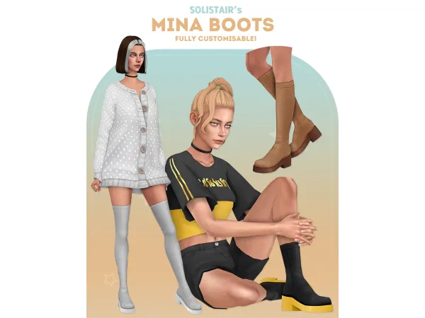 Mina Boots - Fully Customisable! by Solistair