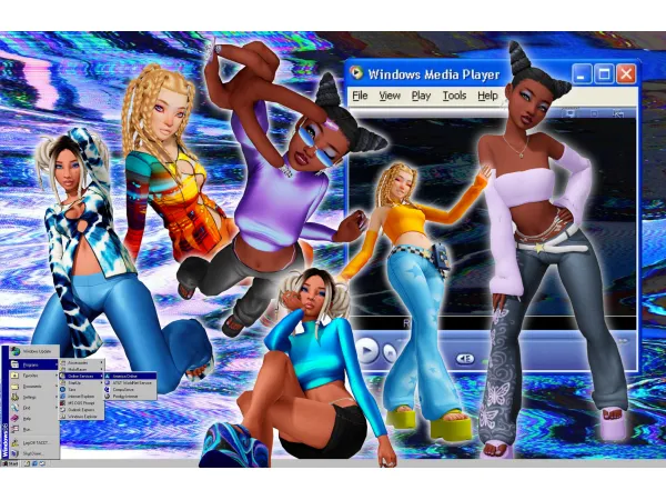 Mix Y2K Set by simsfinds - The Sims 4 Custom Content