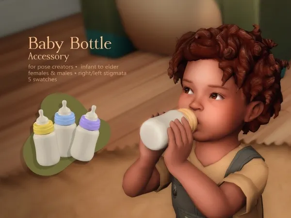 Mix Baby Bottle Accessory by katverse - The Sims 4 Custom Content