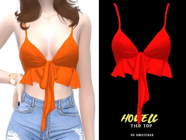 Maxis Match Howell Tied Top - The Sims 4 Custom Content