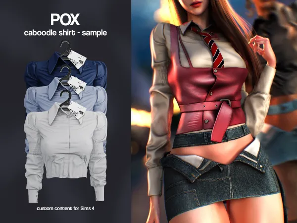 Alpha POX Caboodle Shirt Sample - The Sims 4 Custom Content