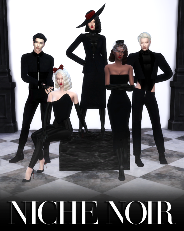 Maxis Match Niche Noir Collection by simsfinds - The Sims 4 Custom Content