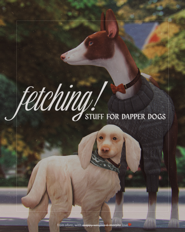 Maxis Match fetching dapper dog stuff by simsfinds - The Sims 4 Custom Content
