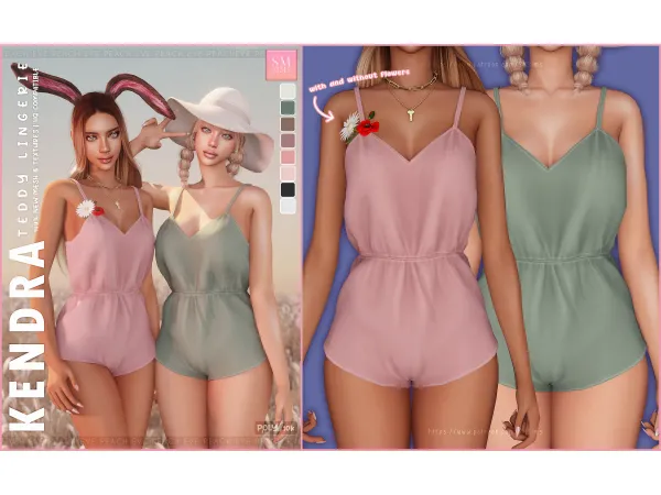 PEACH | Kendra Teddy Lingerie by SM Sims