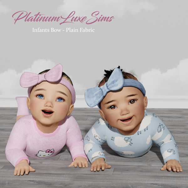Alpha Infants Bow Plain Fabric by simsfinds - The Sims 4 Custom Content