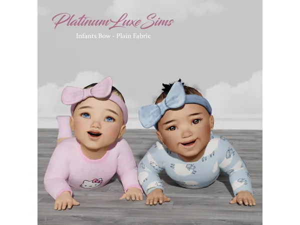 Infants Bow - Plain Fabric by PlatinumLuxeSims