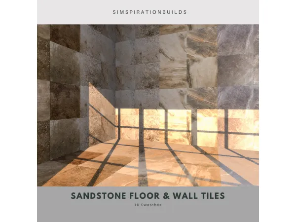 Sandstone Floor & Wall Tiles by SimspirationBuilds