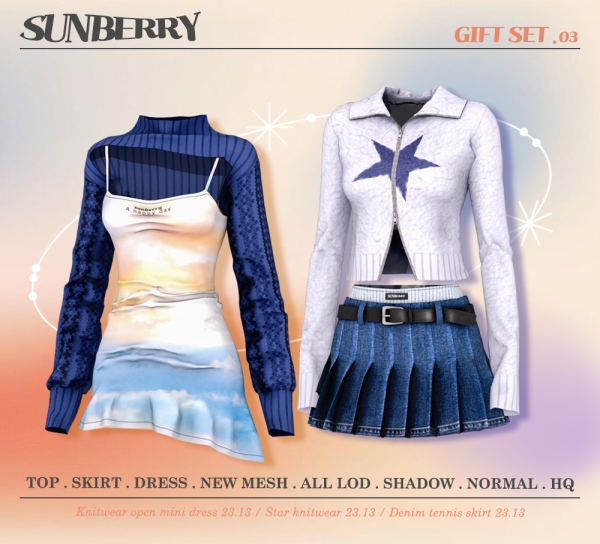 Alpha [SUNBERRY]GIFT SET Knitwear Collection 2313 (Early access) by simsfinds - The Sims 4 Custom Content