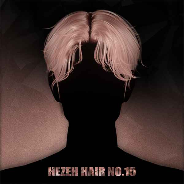 Alpha [hezeh]hair_no15 by hezeh - The Sims 4 Custom Content