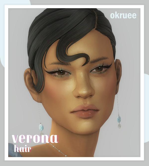 Maxis Match verona hair by simsfinds - The Sims 4 Custom Content