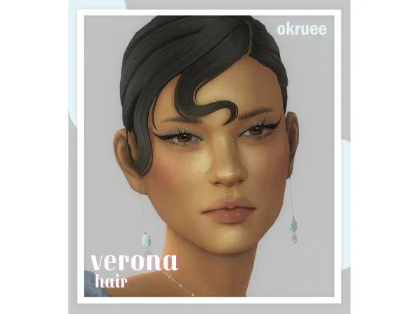 Maxis Match verona hair by okruee - The Sims 4 Custom Content