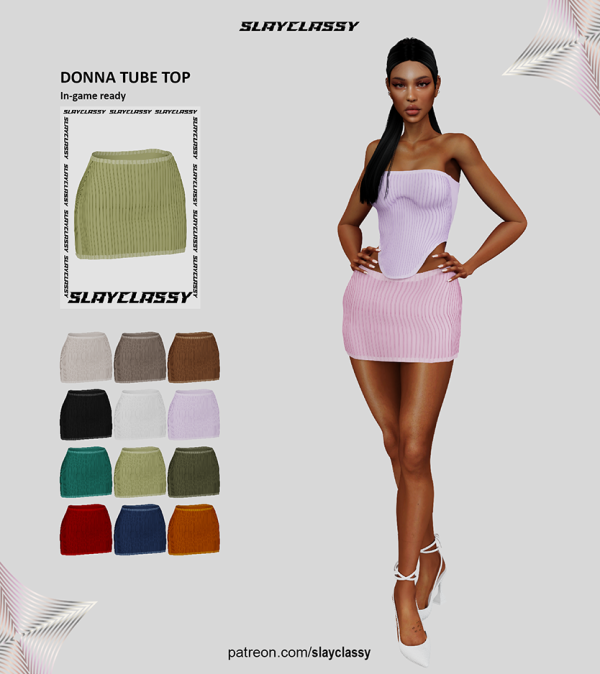 Alpha SC141 DONNA SKIRT by slayclassy - The Sims 4 Custom Content