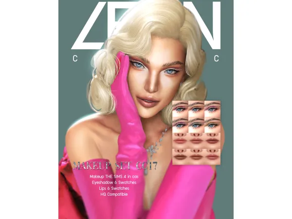 Alpha LEAN MAKEUP SET CC17 by LEANSIMS - The Sims 4 Custom Content