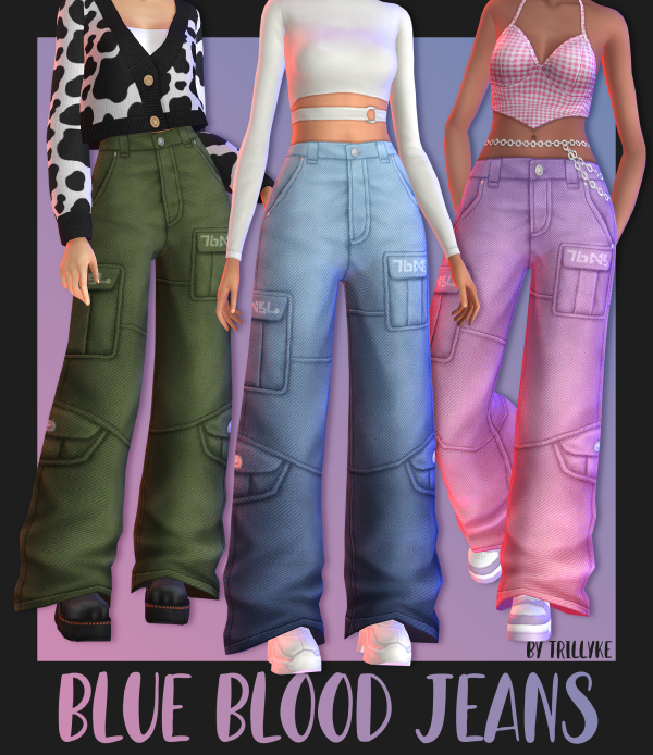 Maxis Match Blue Blood Jeans by simsfinds - The Sims 4 Custom Content