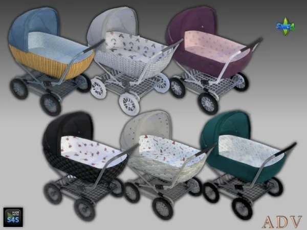 Alpha strollers for infants by artedellavita_mabra - The Sims 4 Custom Content