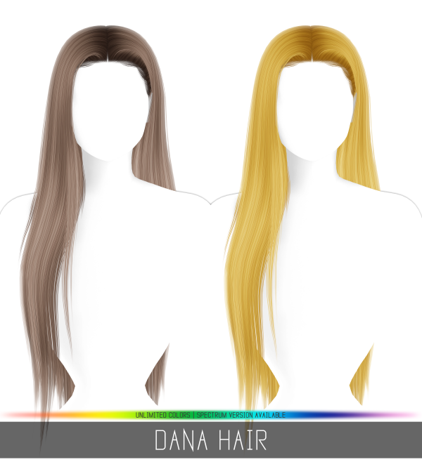Alpha DANA HAIR by simsfinds - The Sims 4 Custom Content
