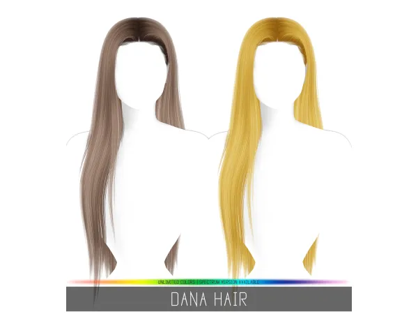 Alpha DANA HAIR by Simpliciaty - The Sims 4 Custom Content