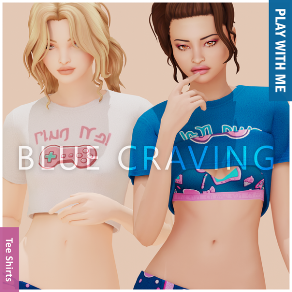 Mix Blue Craving Play with Me TShirt by bluecraving - The Sims 4 Custom Content