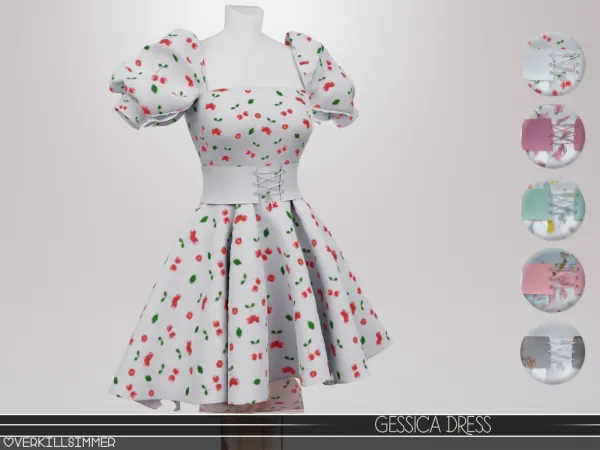 Alpha Gessica dress - The Sims 4 Custom Content