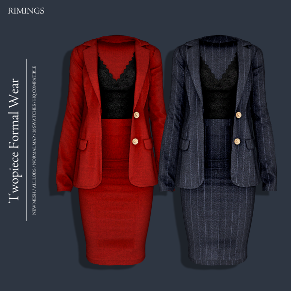 Alpha [RIMINGS] Twopiece Formal Wear by simsfinds - The Sims 4 Custom Content