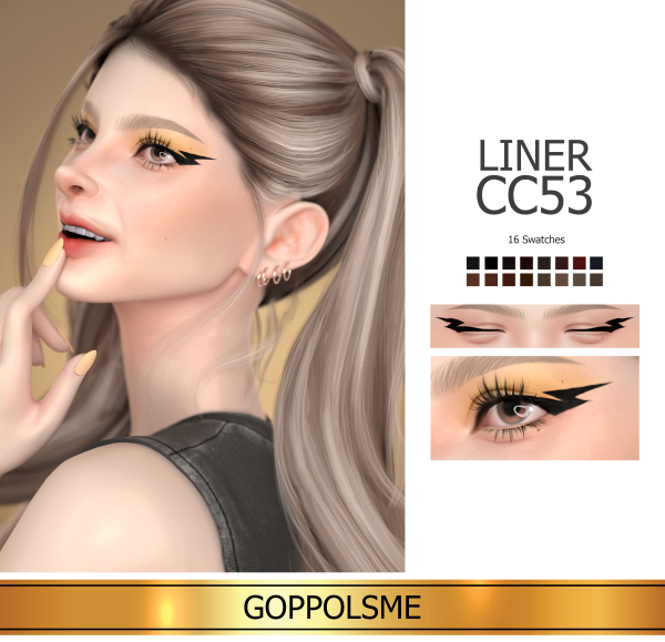 Alpha GPME GOLD Liner cc53 by simsfinds - The Sims 4 Custom Content