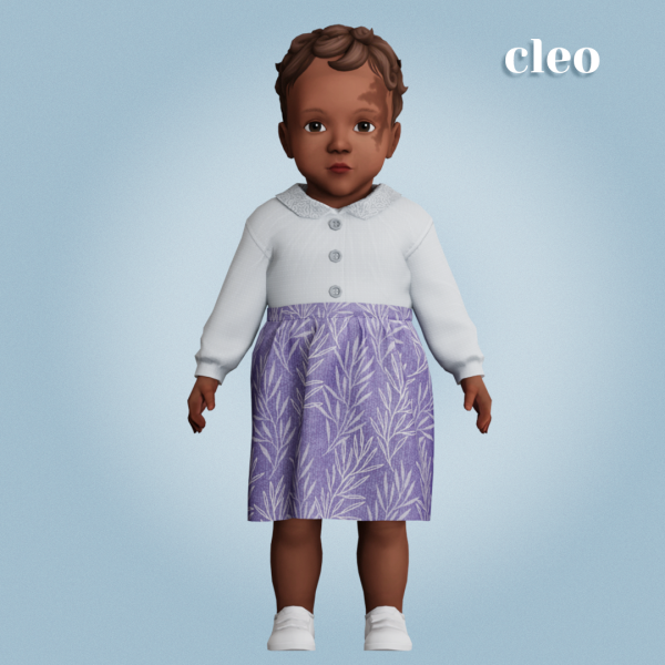 Alpha Cleo dress by amelylina - The Sims 4 Custom Content