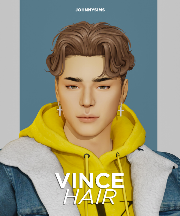 Maxis Match Vince Hair by simsfinds - The Sims 4 Custom Content