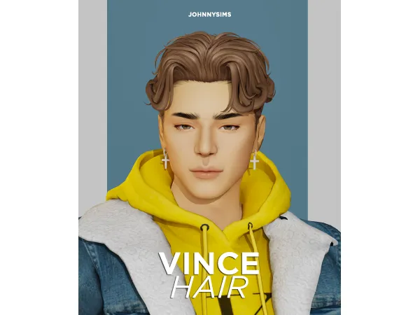 Maxis Match Vince Hair by JohnnySims - The Sims 4 Custom Content
