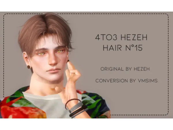 4to3 Hezeh Hair N15 by simsfinds - The Sims 3 Custom Content