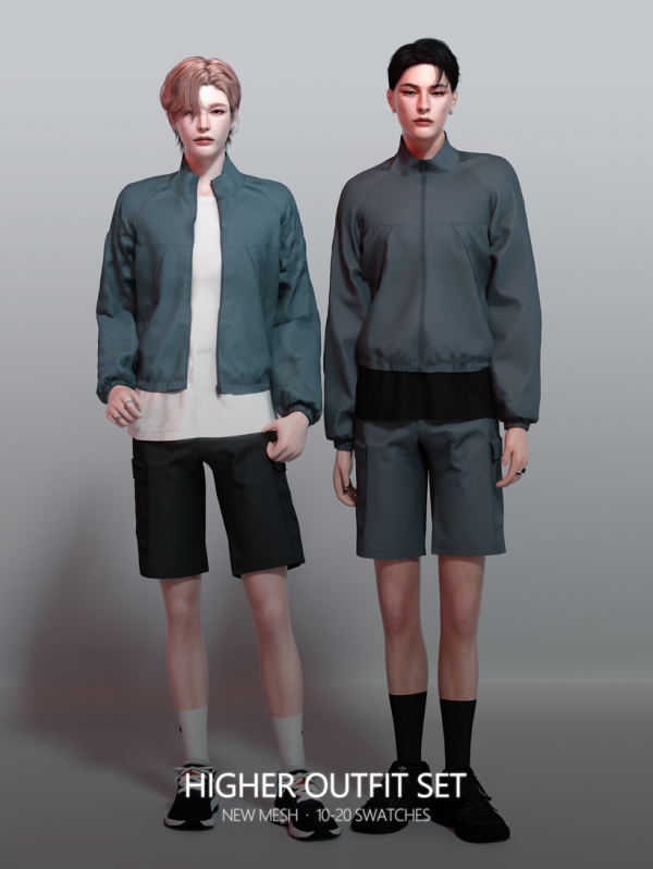 Alpha Higher Outfit Set by simsfinds - The Sims 4 Custom Content