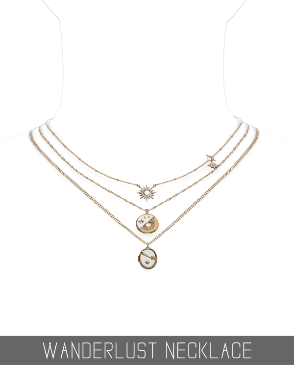Alpha WANDERLUST NECKLACE by simsfinds - The Sims 4 Custom Content