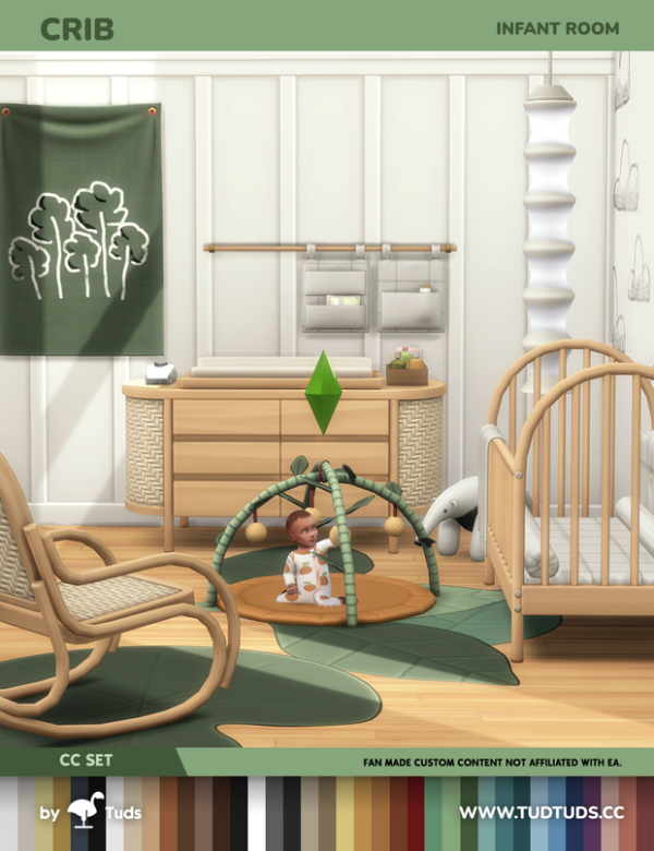 Maxis Match CRIB Infant Room by simsfinds - The Sims 4 Custom Content