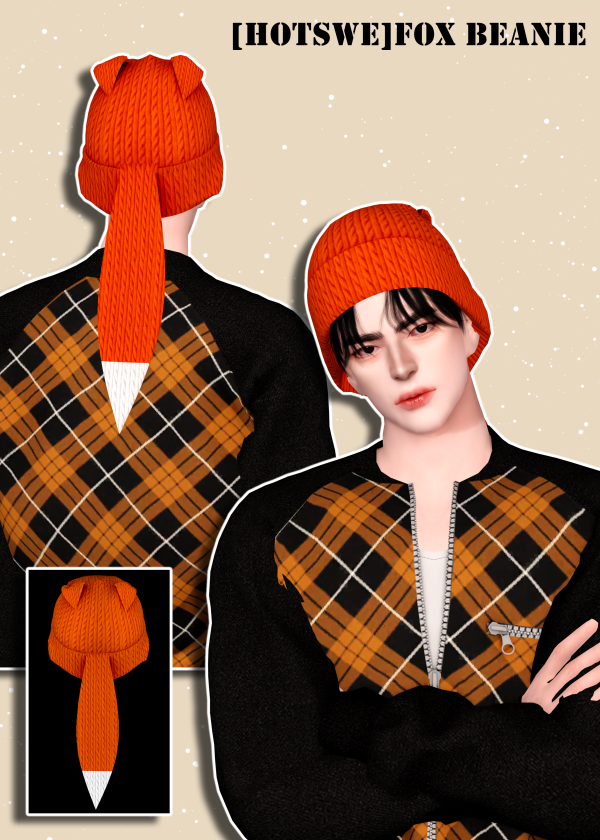 Alpha [HOTSWE] fox beanie by simsfinds - The Sims 4 Custom Content
