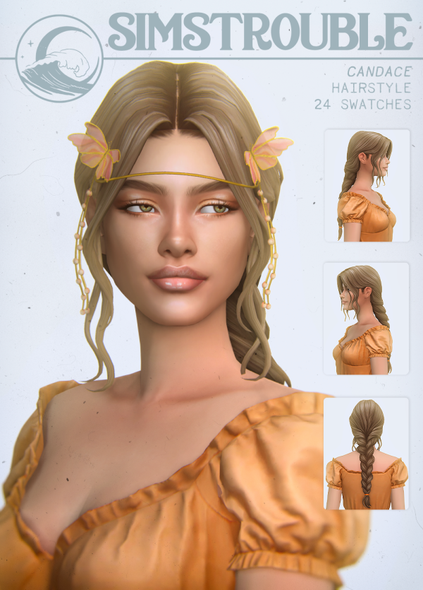 Maxis Match Candace Hairstyle by simsfinds - The Sims 4 Custom Content