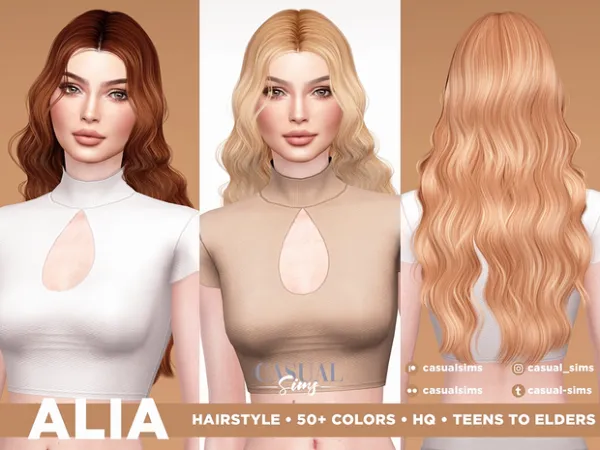 Alpha Alia Hairstyle by casualsims - The Sims 4 Custom Content