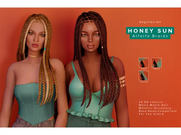 HONEY SUN SET - Alfalfa Braids by Daylife Sims