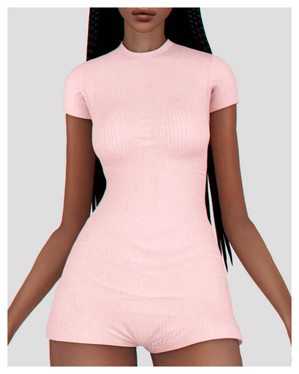 Alpha Danya Romper by BackTrack - The Sims 4 Custom Content