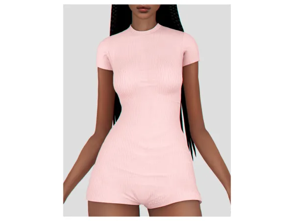 Alpha Danya Romper by BackTrackcc - The Sims 4 Custom Content