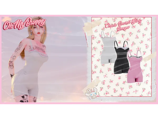 Alpha BABY CHERIE BOWNOT GIRLY ROMPER by ohmybunnny2 - The Sims 4 Custom Content