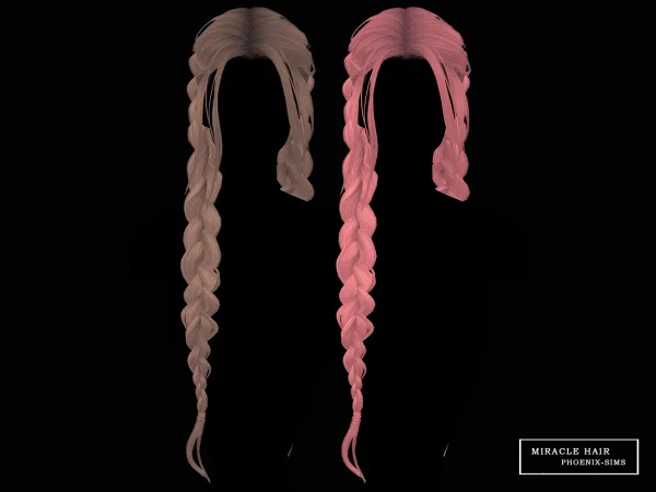 Alpha Miracle Hair by phoenixsims4 - The Sims 4 Custom Content