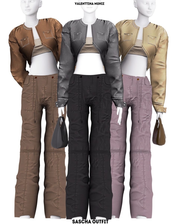Alpha Sascha Outfit Valentina Muniz ts4cc by valentinamuniz - The Sims 4 Custom Content