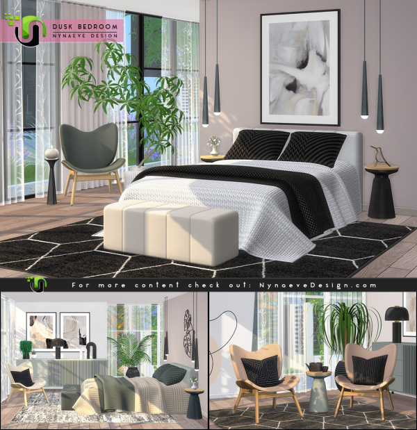 Alpha Dusk Bedroom by simsfinds - The Sims 4 Custom Content