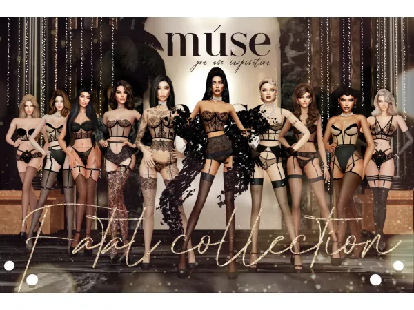 Alpha The Fatal Collection by Muse Corsets - The Sims 4 Custom Content