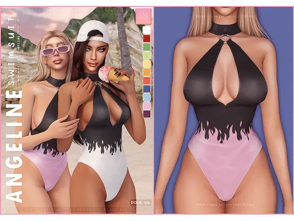 PEACH | Angeline Swimsuit by SM Sims