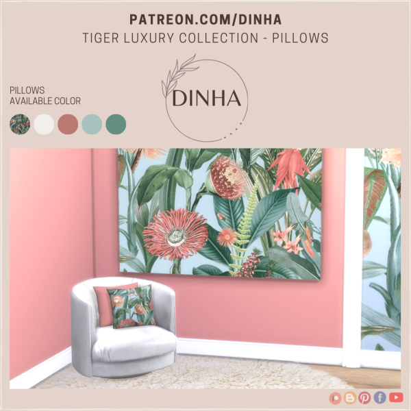 Mix Tiger Ultimate Luxury Collection FREE PILLOWS by dinhagamer - The Sims 4 Custom Content