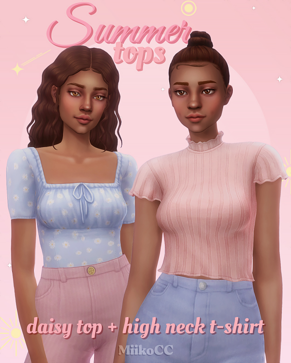 Maxis Match Summer tops by simsfinds - The Sims 4 Custom Content